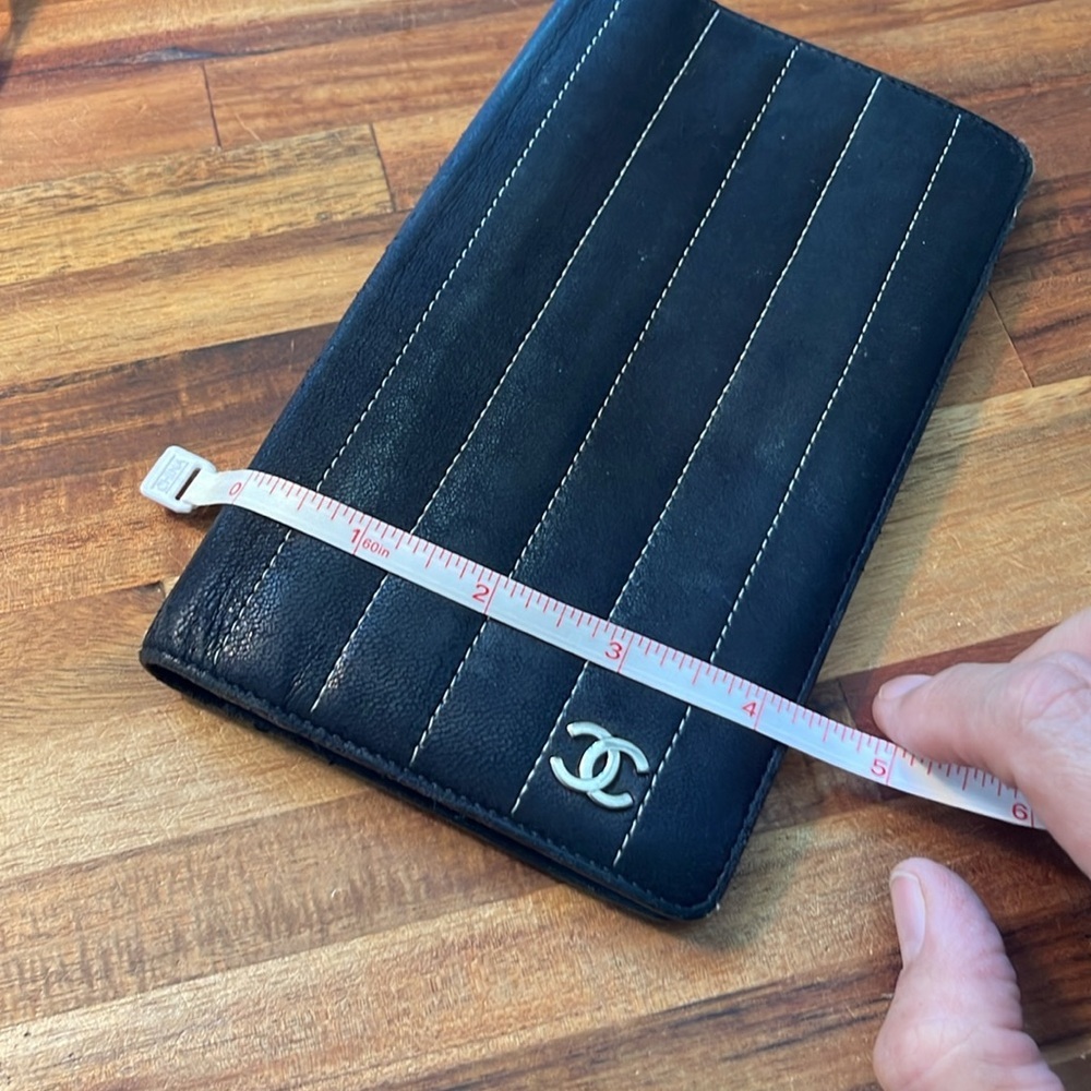 Chanel Auth Quilted Mademoisele Blk Ligne Tall Fold Wallet/Clutch. P - Picture 14 of 16